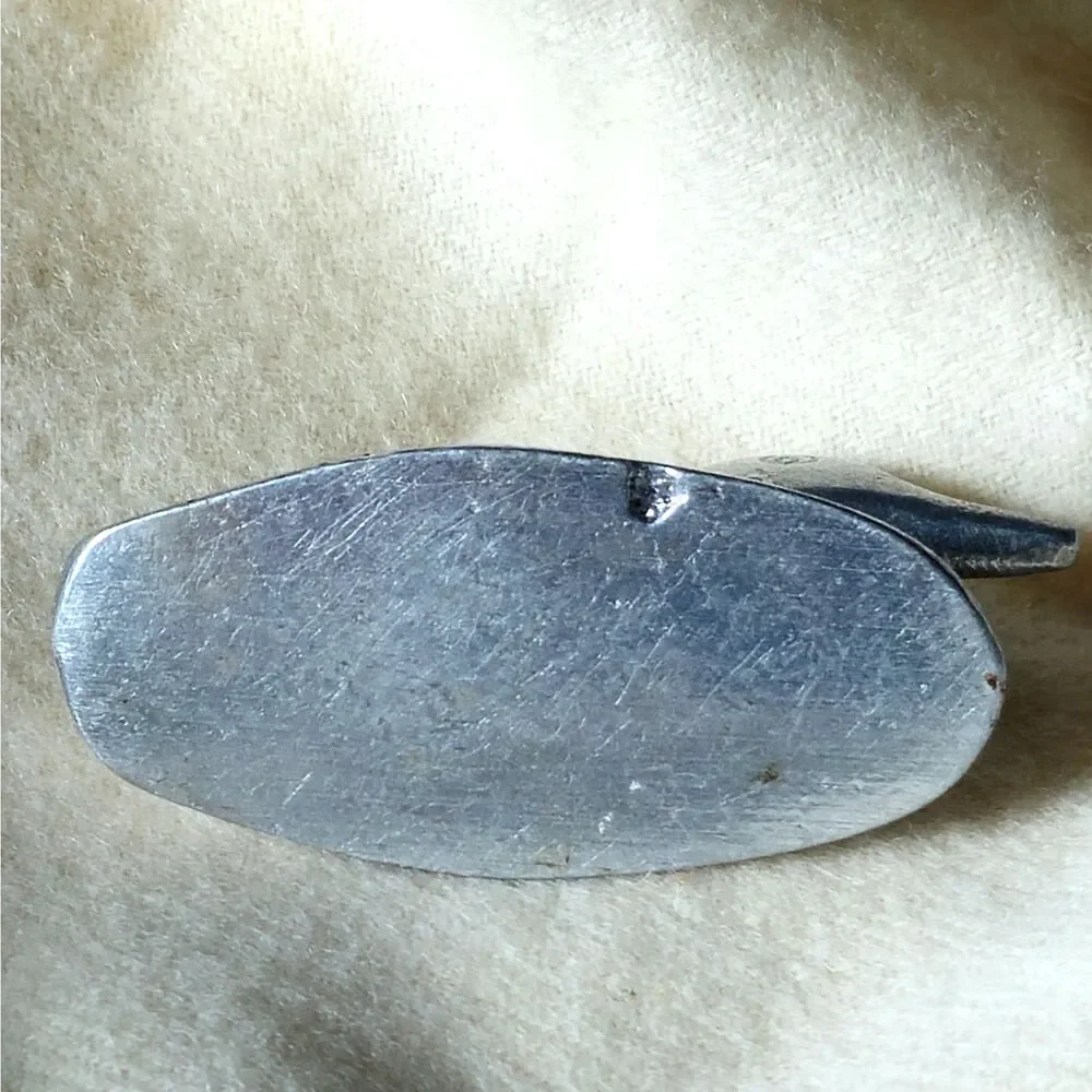 Mini Mid Century Aluminum Duck | 1960s Modernist Silver Sculpture